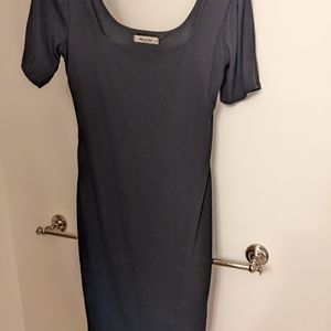 Puff sleeve little black dress